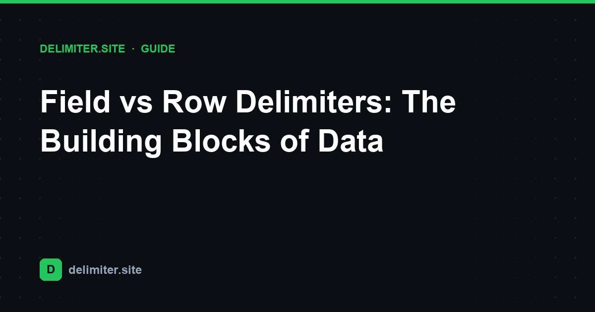 Field vs Row Delimiters: The Building Blocks of Data — guide on Delimiter.site