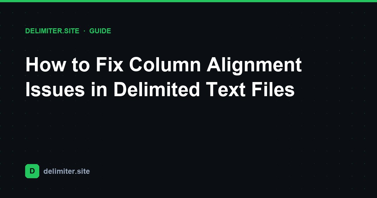 How to Fix Column Alignment Issues in Delimited Text Files — guide on Delimiter.site