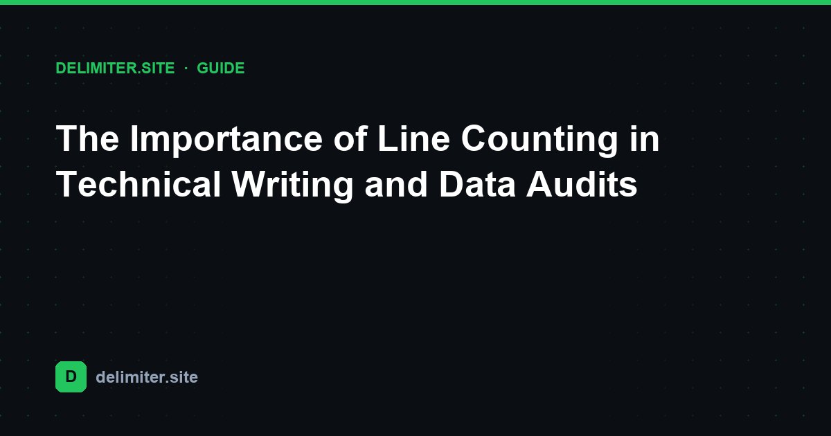 The Importance of Line Counting in Technical Writing and Data Audits — guide on Delimiter.site